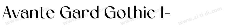 Avante Gard Gothic I字体转换